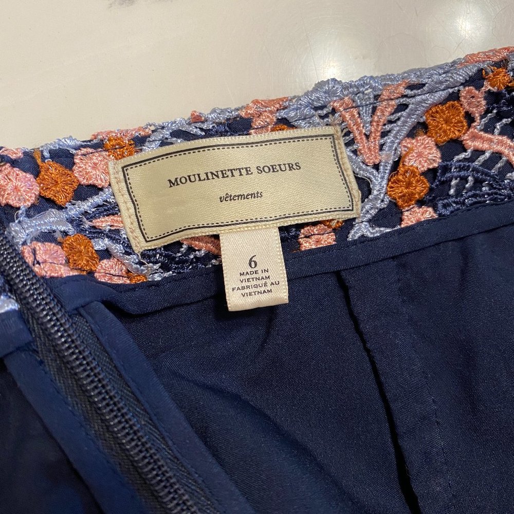 Anthropologie Eva Franco Blue & Pink Lace Skirt - Picture 5 of 7